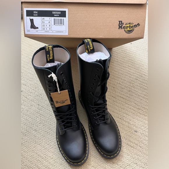 Black Lace-Up Women's Boots - Picture 3 of 4